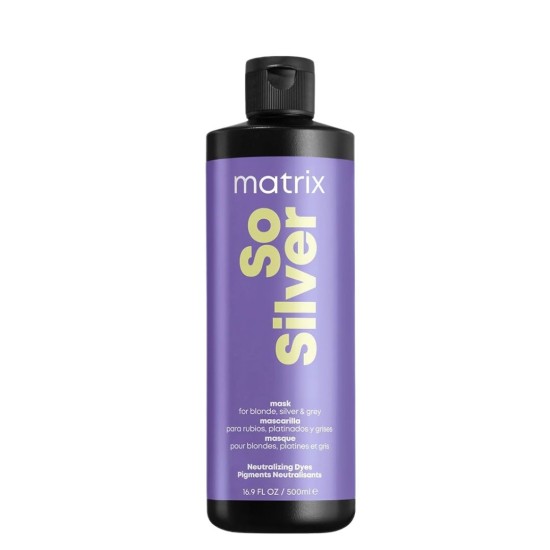 Matrix So Silver Mask For Blonde - Silver - Grey 500ML Matrix So Silver Mask For Blonde - Silver - Grey 500ML